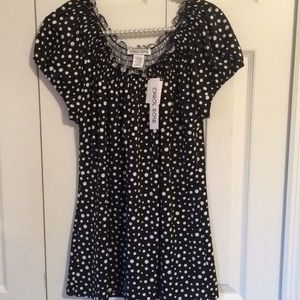 Women’s Tunic Black/White PolkaDot